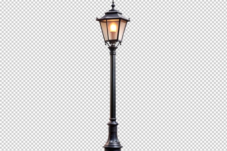 PSD lampada stradale nera png