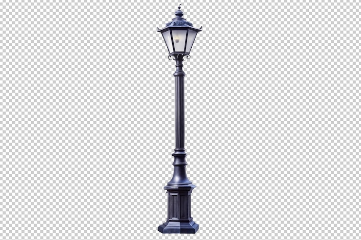 PSD lampada stradale nera png