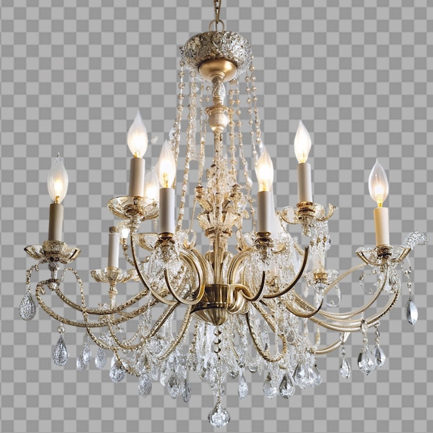 lampadario sul soffitto isolato su uno sfondo trasparente