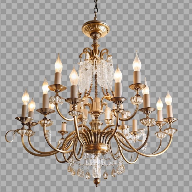 lampadario sul soffitto isolato su uno sfondo trasparente