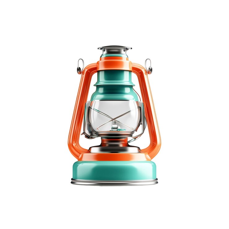 PSD lámpara de aceite de estilo vintage con linterna de queroseno retró y naranja