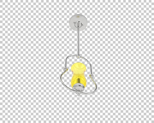 Lámpara antigua aislada sobre fondo transparente ilustración de renderizado 3d