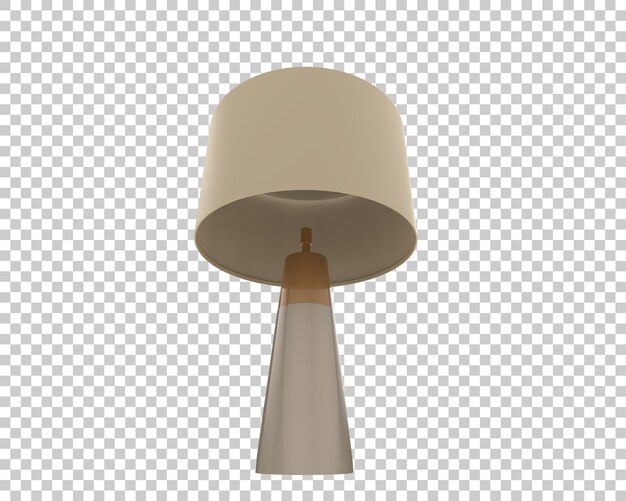 Lámpara de cama aislada sobre fondo transparente ilustración de renderizado 3d