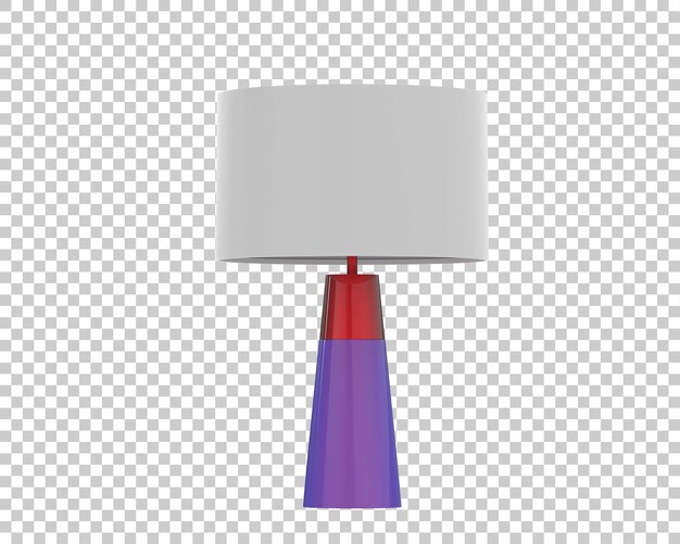 Lámpara de cama aislada sobre fondo transparente ilustración de renderizado 3d