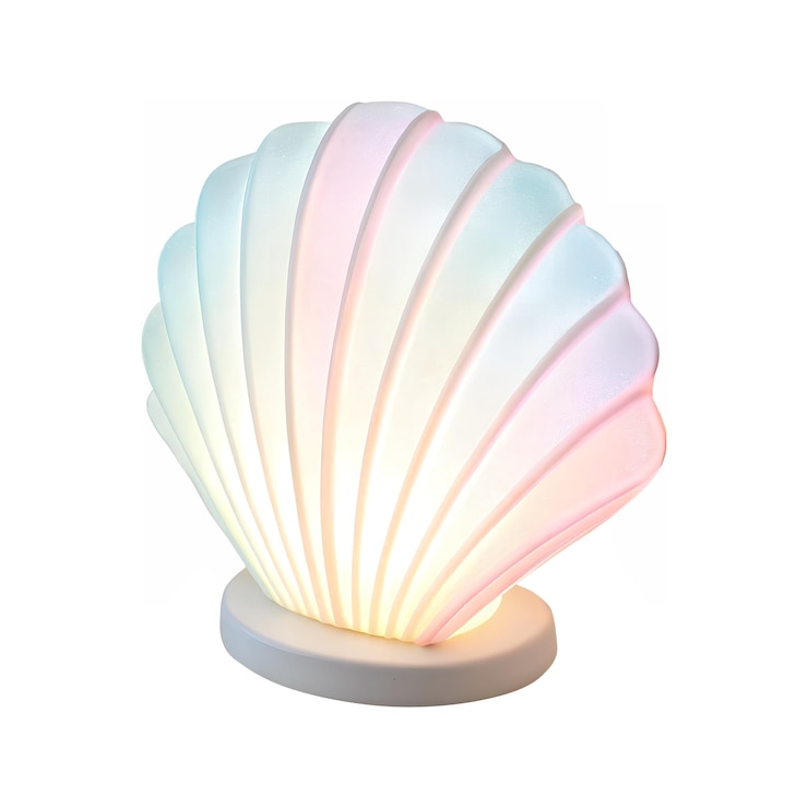 PSD una lámpara de concha de mar con colores pastel en un fondo transparente