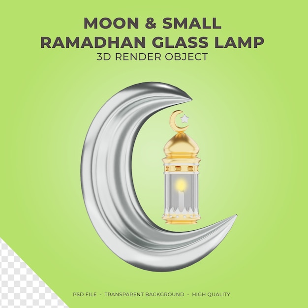 Lámpara de cristal ramadhan pequeña moon