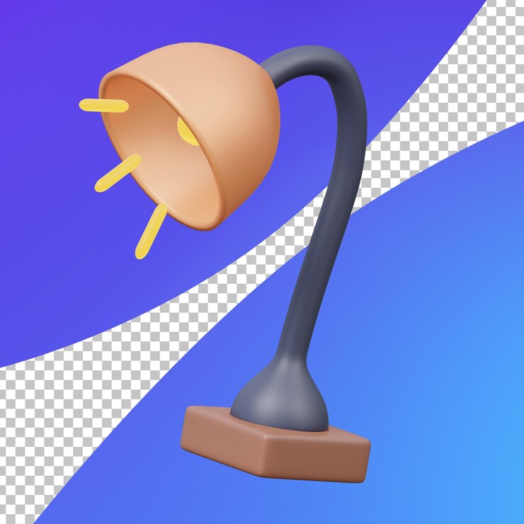 PSD lámpara de escritorio de estudio 3d