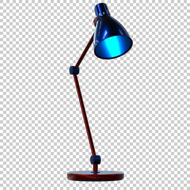 Lámpara de escritorio moderna sobre fondo transparente Ilustración de renderizado 3d