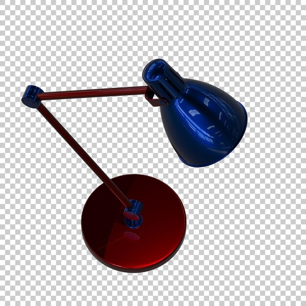 Lámpara de escritorio moderna sobre fondo transparente Ilustración de renderizado 3d