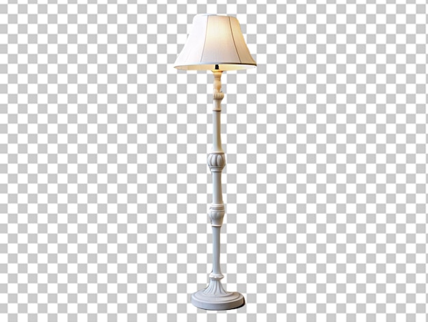 Lámpara estándar realista moderna elegante dorada y blanca