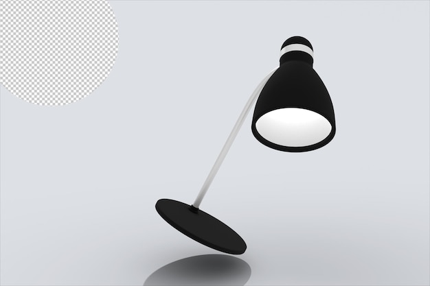 Lámpara de estudio minimalista con diseño 3d de rotación ligeramente inclinada