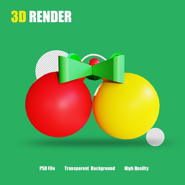 Lámpara de iconos 3d render navidad