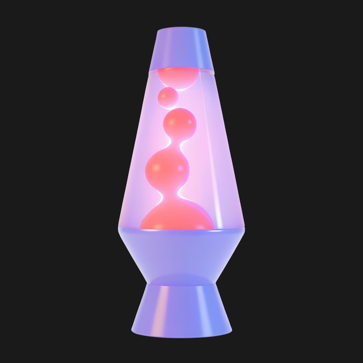 PSD lámpara de lava incandescente en 3d