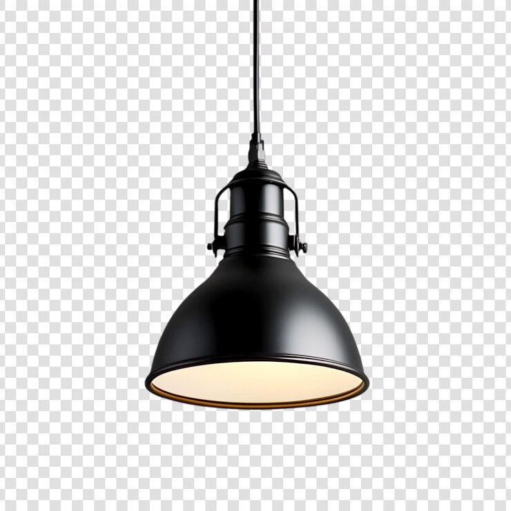 PSD una lámpara de luz negra sobre un fondo transparente