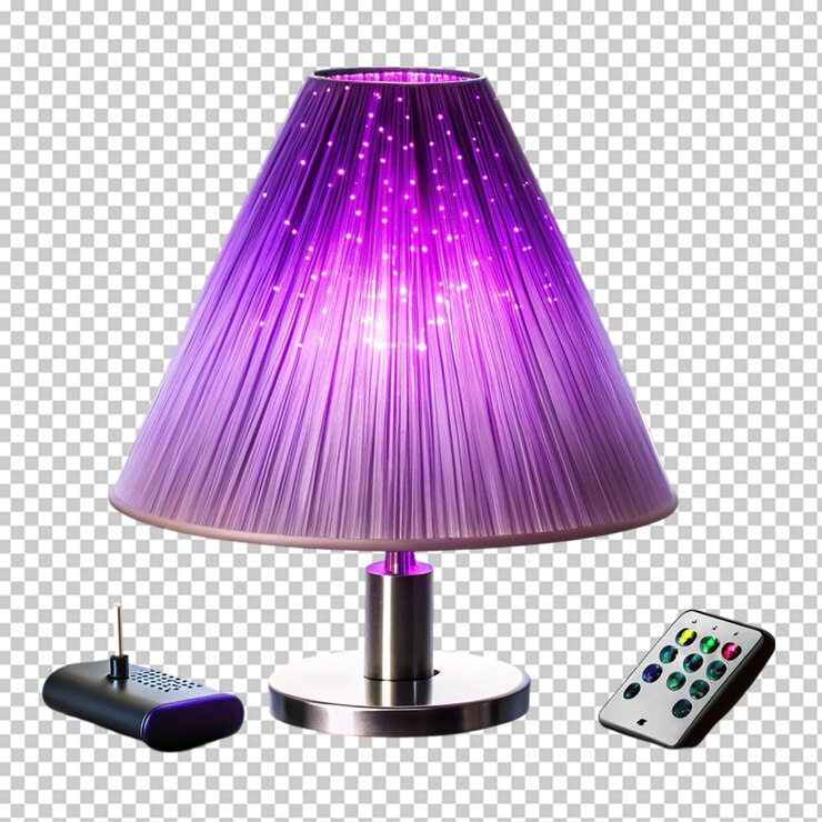 PSD lámpara de mesa de fibra óptica