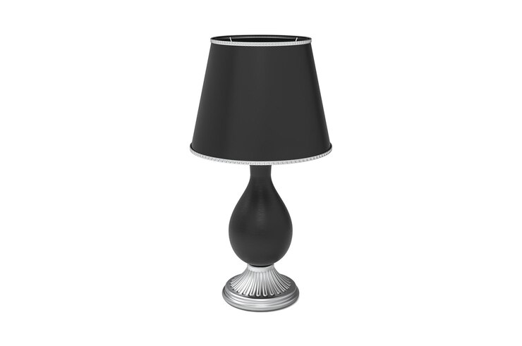PSD lámpara de mesa con sombra 3d rendering aislado sobre fondo blanco.