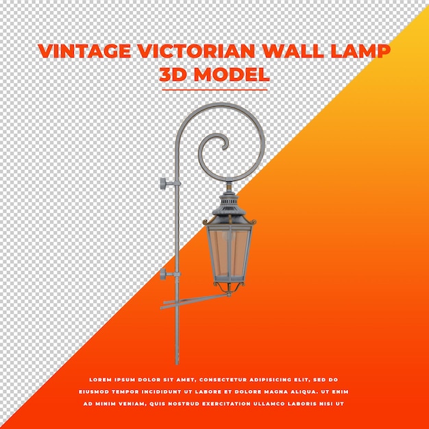 Lámpara de mesa victoriana modelo aislado 3d