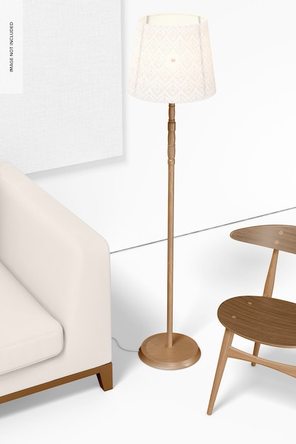 PSD lámpara de pie con maqueta de muebles