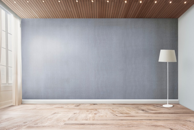 PSD lámpara de pie en una sala de estar