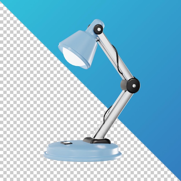 lampe de bureau 3d rendu de haute qualité fond transparent éducation pack 3d