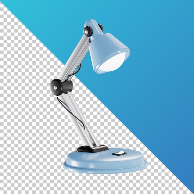 lampe de bureau 3d rendu de haute qualité fond transparent