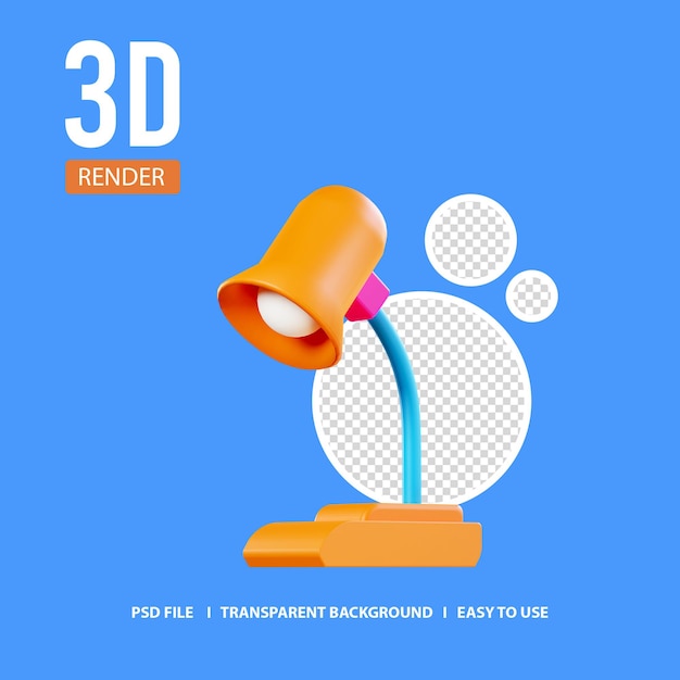 Lampe De Bureau Icône Rendu 3d