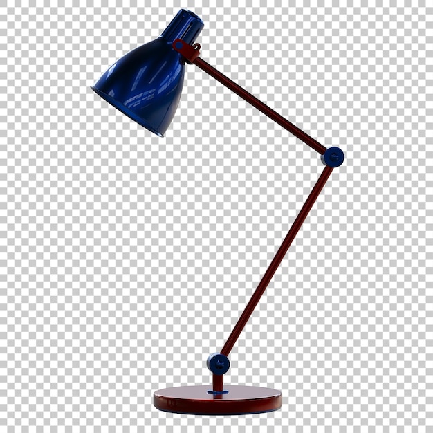 Lampe de bureau moderne sur fond transparent illustration de rendu 3d