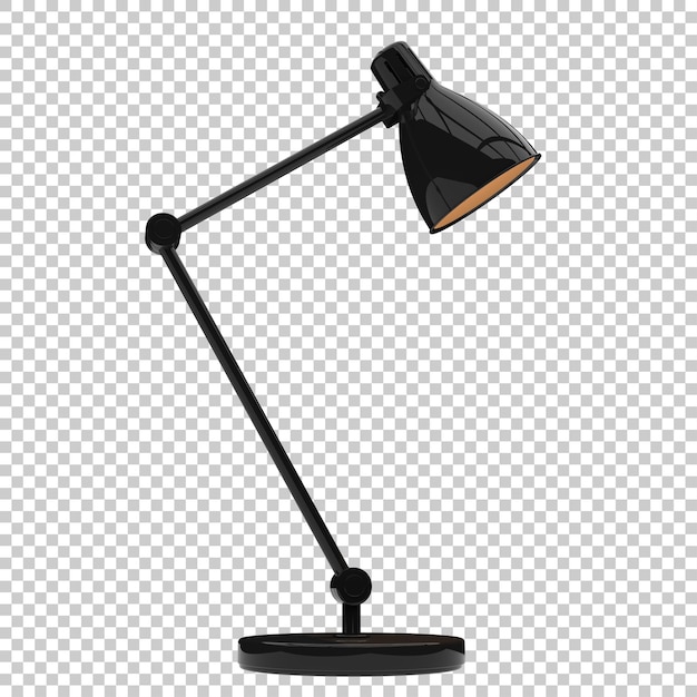 Une lampe de bureau moderne isolée sur un fond transparent illustration de rendu 3D