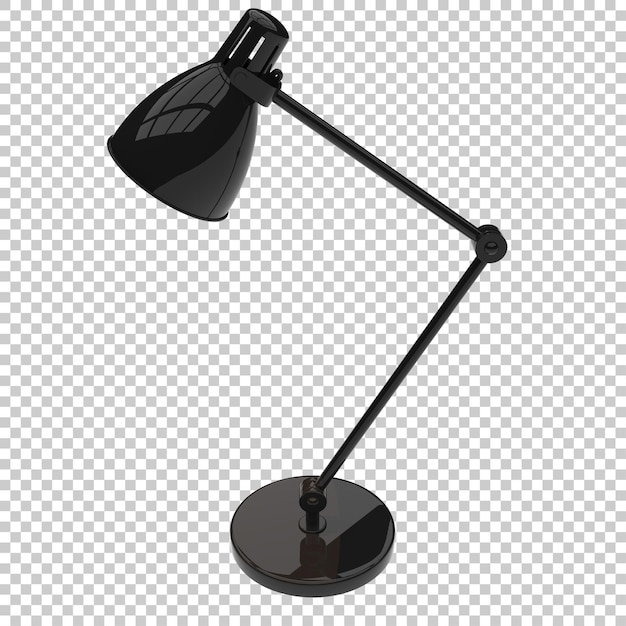 Une lampe de bureau moderne isolée sur un fond transparent illustration de rendu 3D