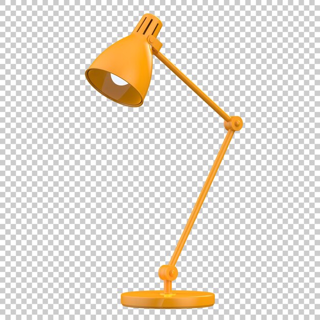 PSD une lampe de bureau moderne isolée sur un fond transparent illustration de rendu 3d