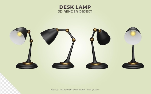 PSD lampe de bureau rendu 3d