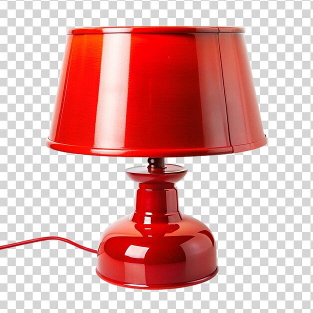 PSD lampe rouge isolée sur fond transparent