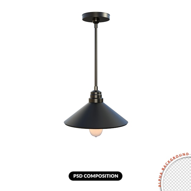 lampe suspendue entrepôt 3d