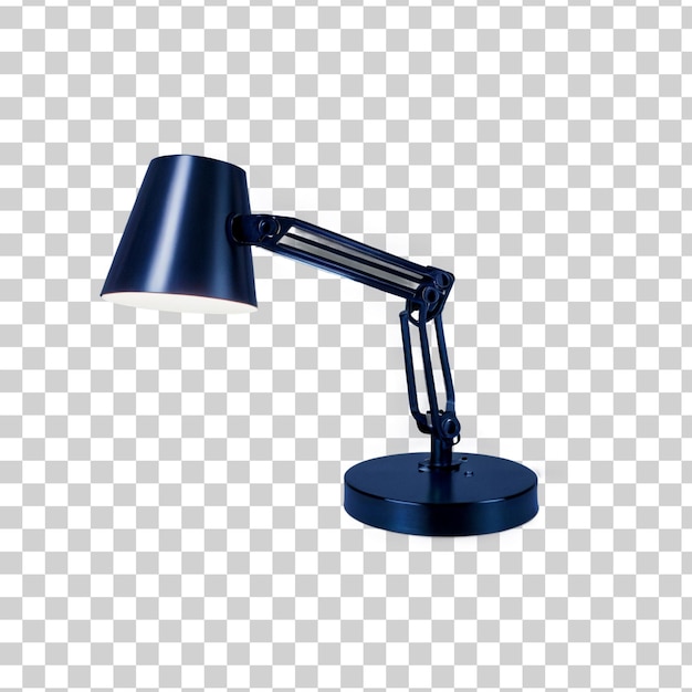 Une lampe de table élégante isolée sur un fond transparent