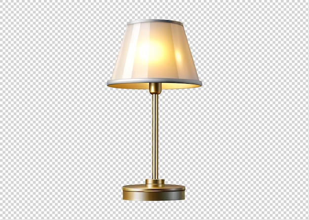 Lampe de table isolée sur un fond transparent