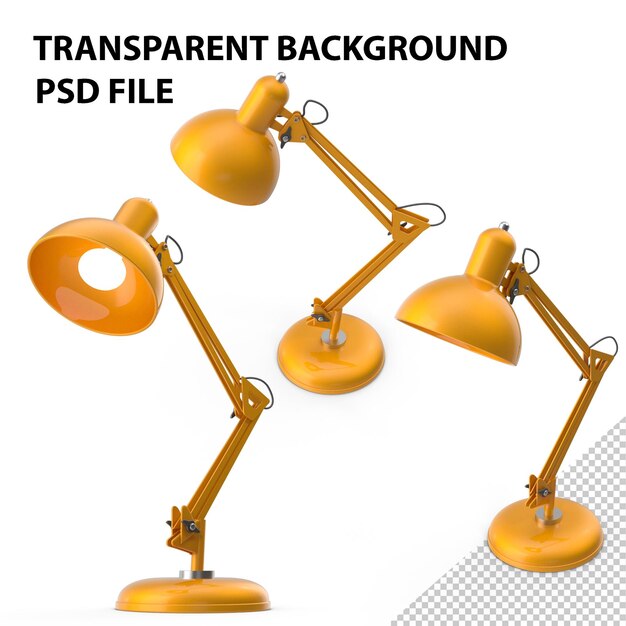 PSD lampe de table jaune png