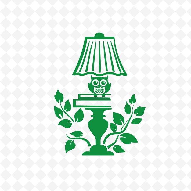 PSD lampe verte avec une lampe verte sur fond blanc