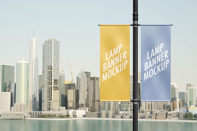 PSD lampen-banner-modell