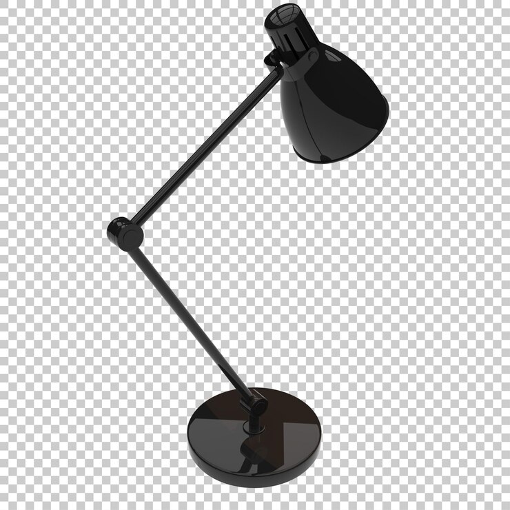 PSD lampu meja modern terisolasi pada ilustrasi render 3d latar belakang transparan