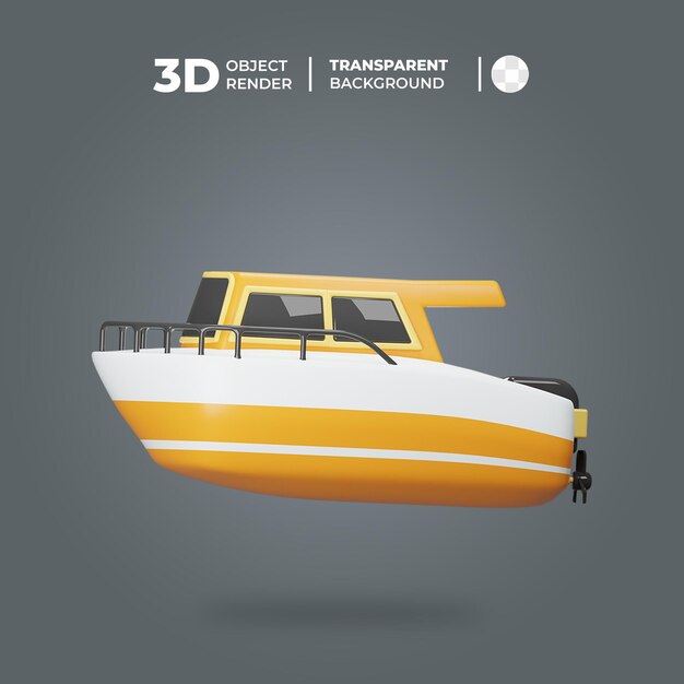 PSD lancha modelo 3d