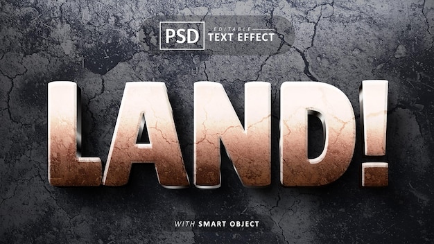 Land 3D-Texteffekt editierbar