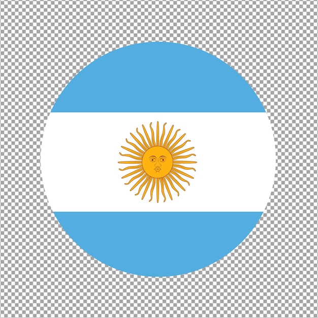 Land Argentinien Runde Flagge