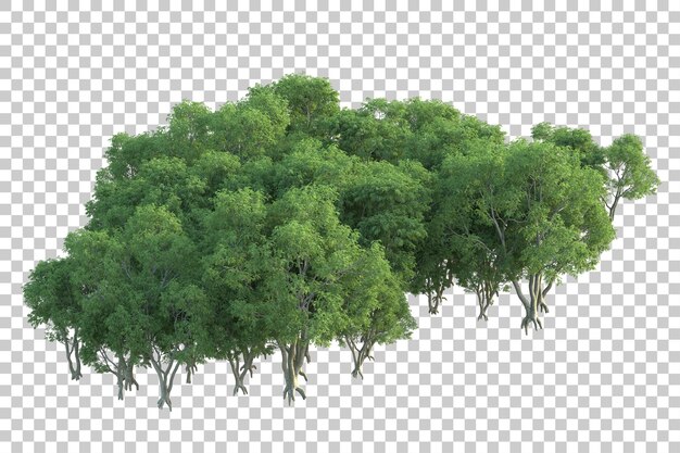 Landage vert isolé sur un fond transparent illustration de rendu 3D
