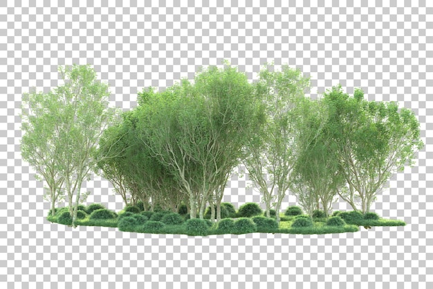 Landage vert isolé sur un fond transparent illustration de rendu 3D