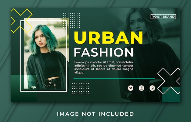 Landing page banner urban fashion vorlage