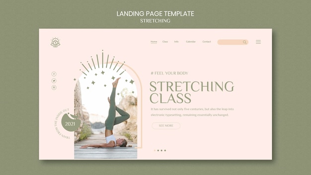 Landing Page für Stretching-Kurs