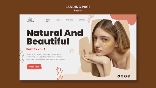 Landing page natural y de belleza