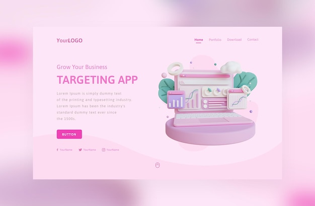 Landing Page Programmierentwicklung mit einem Computer