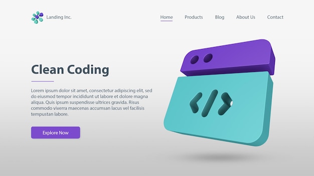 PSD landing page de startup