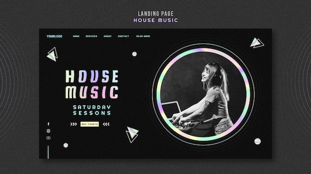 Landingpage der house-musikvorlage